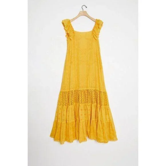 Anthropologie Payal Jain Fallon Eyelet Maxi Dress - Picture 5 of 8